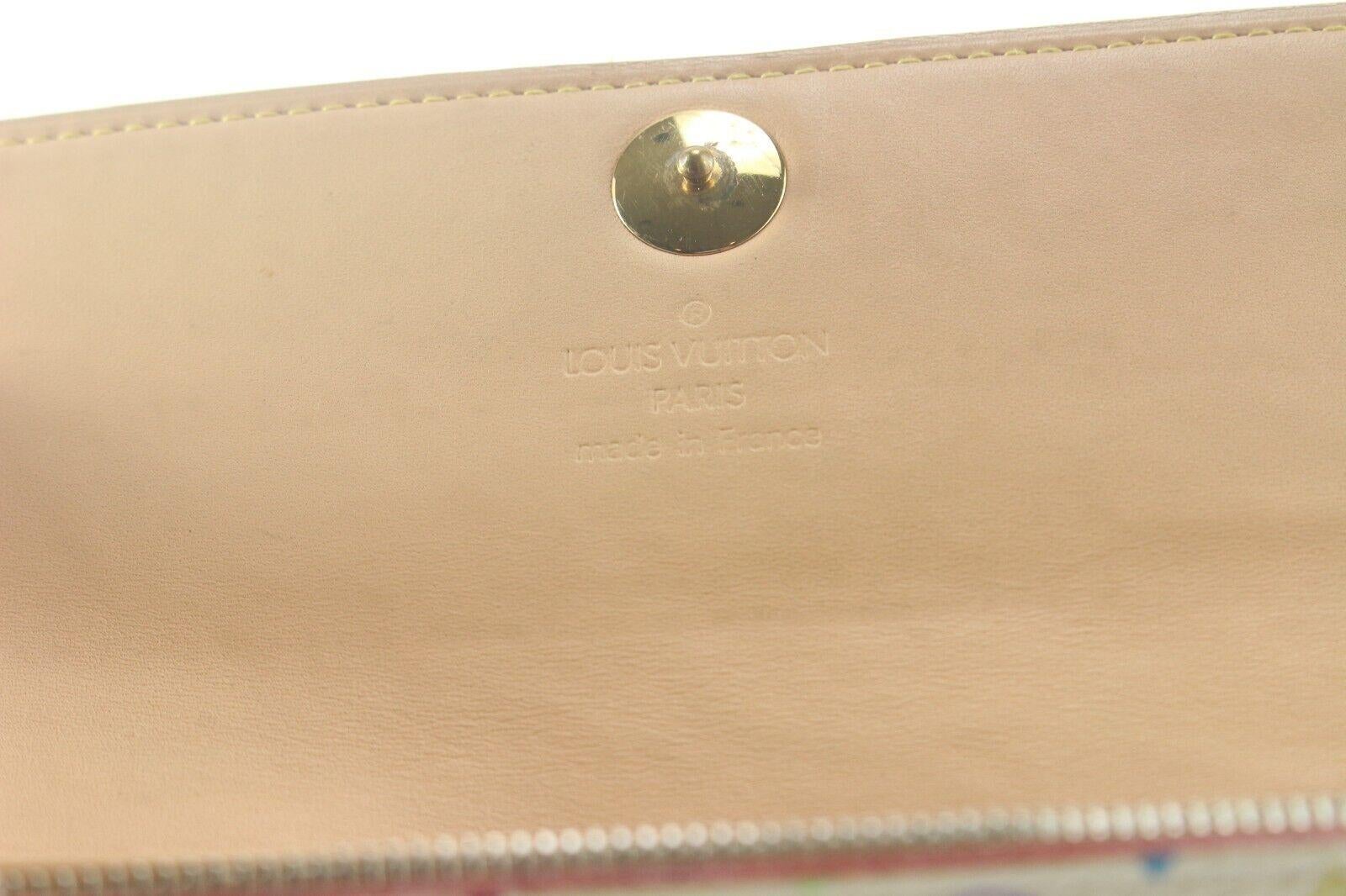 Louis Vuitton Weiß Mehrfarbig Murakami Sarah Portemonnaie 3LV814K im Angebot 8