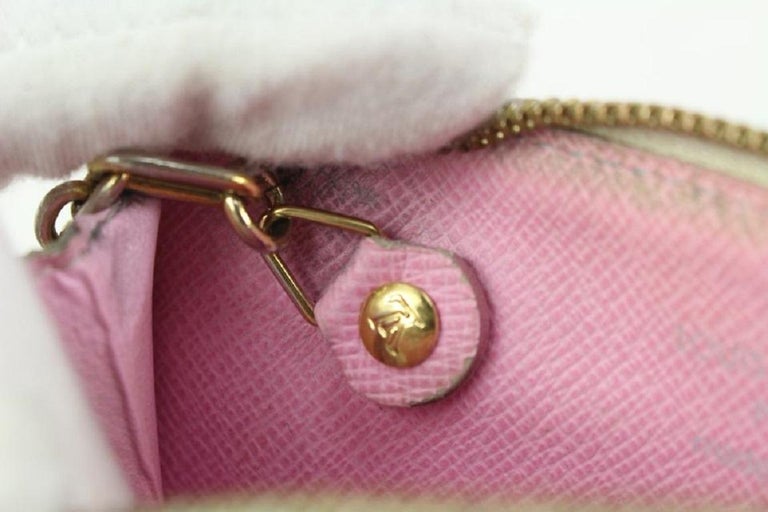 Louis Vuitton Damier Azur Pochette Cles Key Pouch Keychain ref