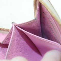 Louis Vuitton White Multicolor Zippy Coin Purse Wallet Compact Zip Around