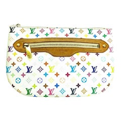 Louis Vuitton White Multicolore Canvas GM Pochette Clutch 2LVA92