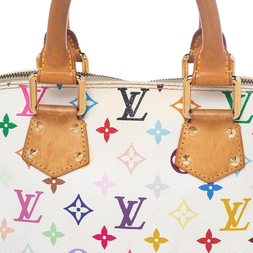 Louis Vuitton White Multicolore Monogram Canvas Alma PM Bag 6