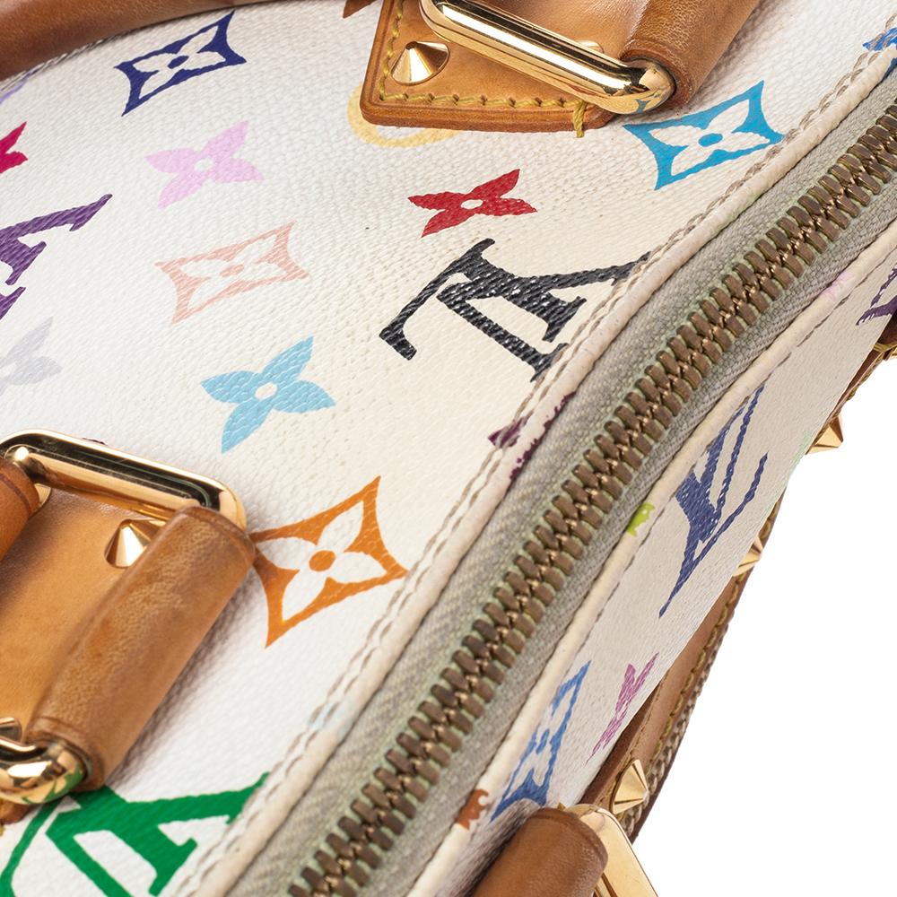 Louis Vuitton White Multicolore Monogram Canvas Alma PM Bag 7