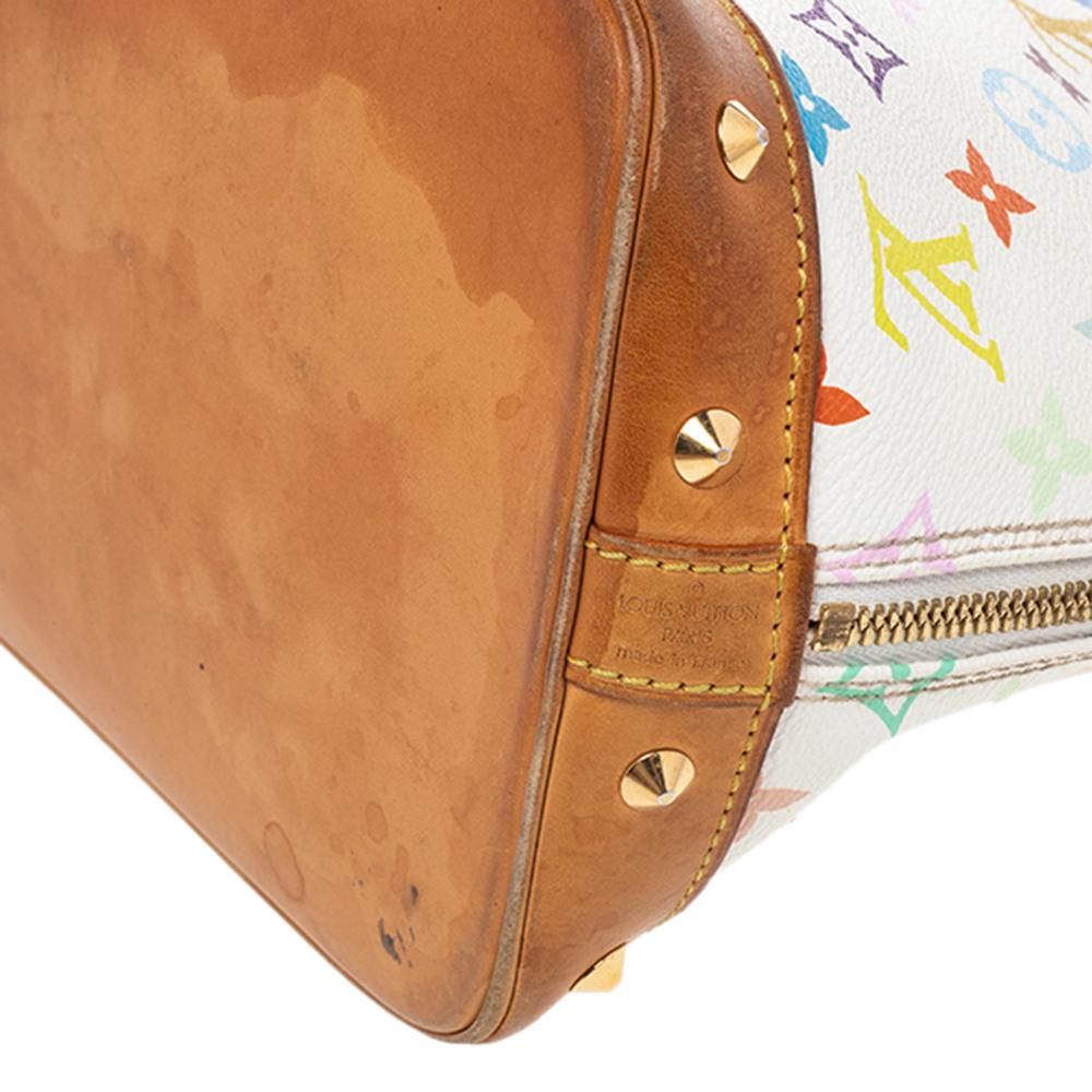 Louis Vuitton White Multicolore Monogram Canvas Alma PM Bag 4