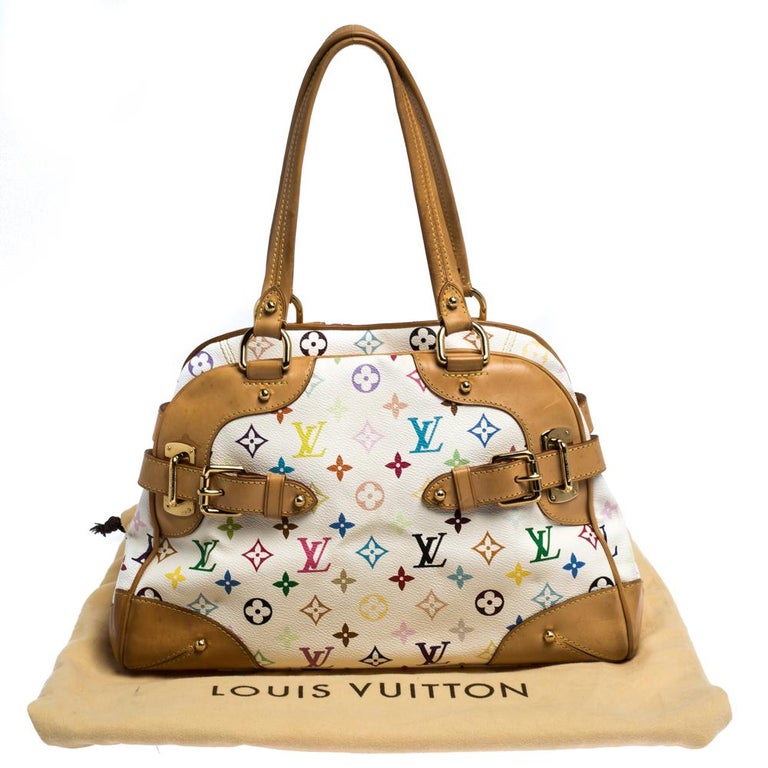 Louis Vuitton Claudia Shoulder Bag White Multicolor Monogram Canvas NEW!  RARE ❤️