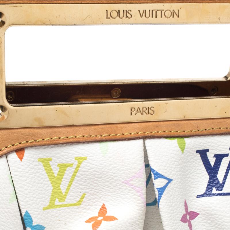Women's Louis Vuitton White Multicolore Monogram Canvas Judy PM Bag
