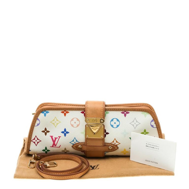 Louis Vuitton White Multicolore Monogram Canvas Shirley Bag For Sale at 1stdibs