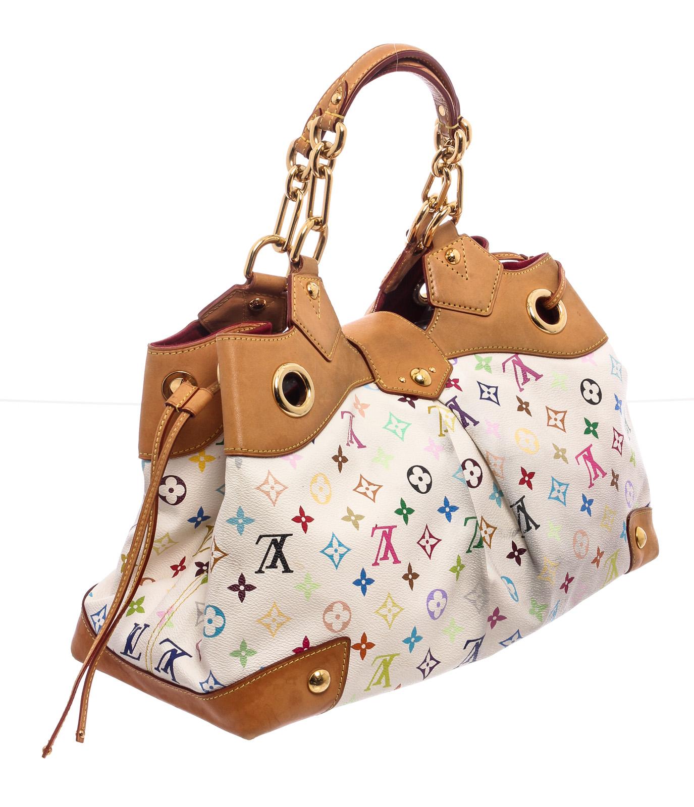 Louis Vuitton White Multicolore Monogram Ursula Bag In Good Condition In Irvine, CA