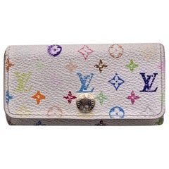 Louis Vuitton White Murakami Multicolor Multicles 4 Key Case Holder