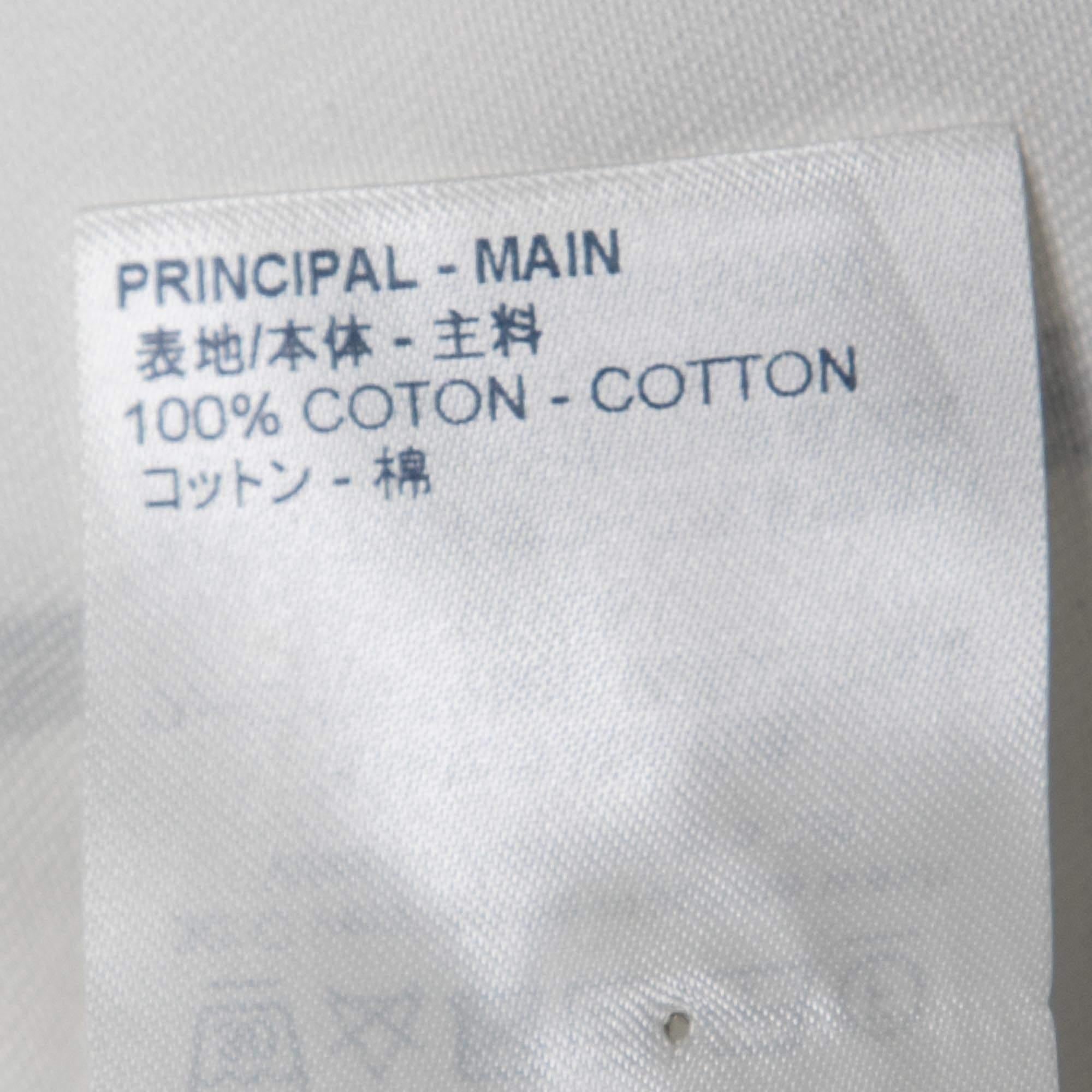 Louis Vuitton White New Walkers Print Cotton DNA Collar Shirt L 1