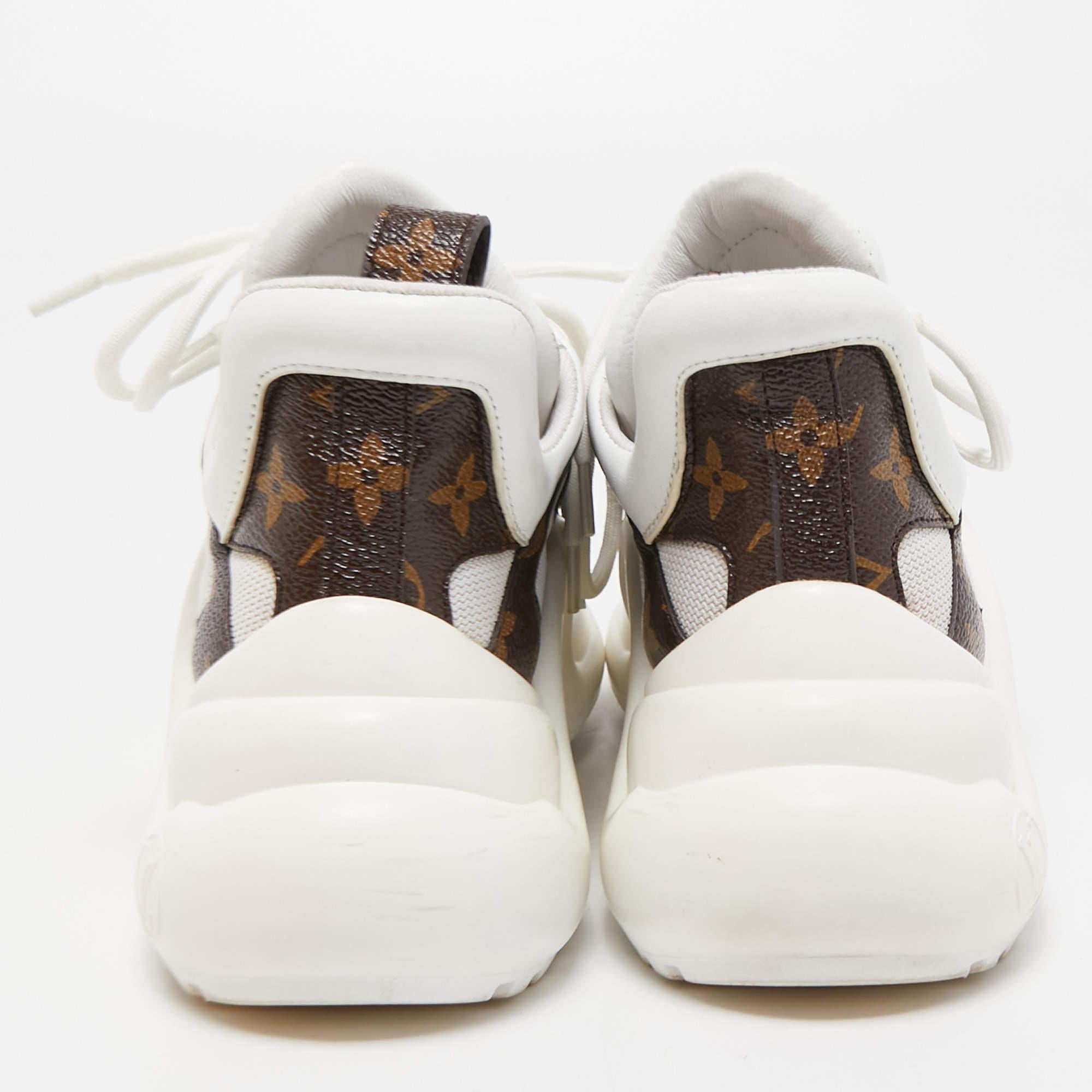 Packed with style and comfort, these LV sneakers are gentle on the feet so that you can glide through the day. They have a sleek upper with lace closure, and they're set on durable rubber soles.

Includes: Original Box