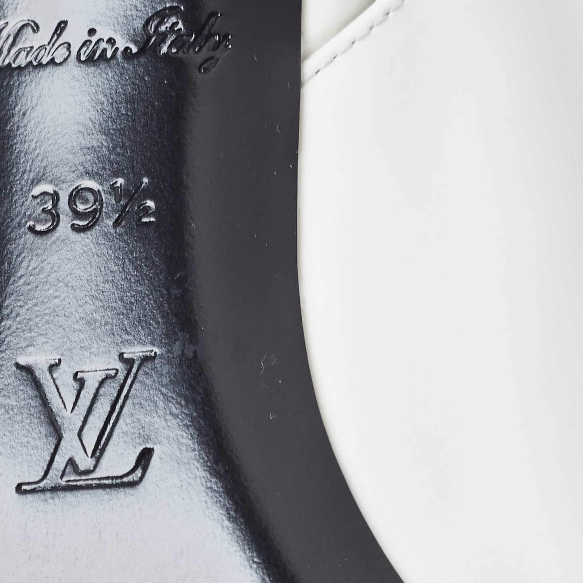 Louis Vuitton White Patent Leather Insider Slingback Pump Size 39.5 1