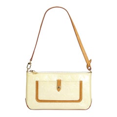 Louis Vuitton White Pearl Vernis Leather Leather Vernis Mallory Spain