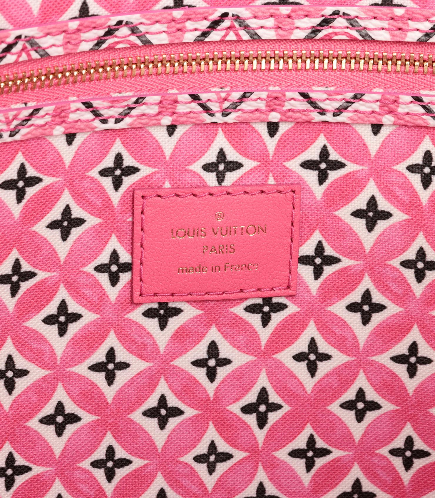 Louis Vuitton White & Pink Monogram Canvas By The Pool Neverfull MM 2