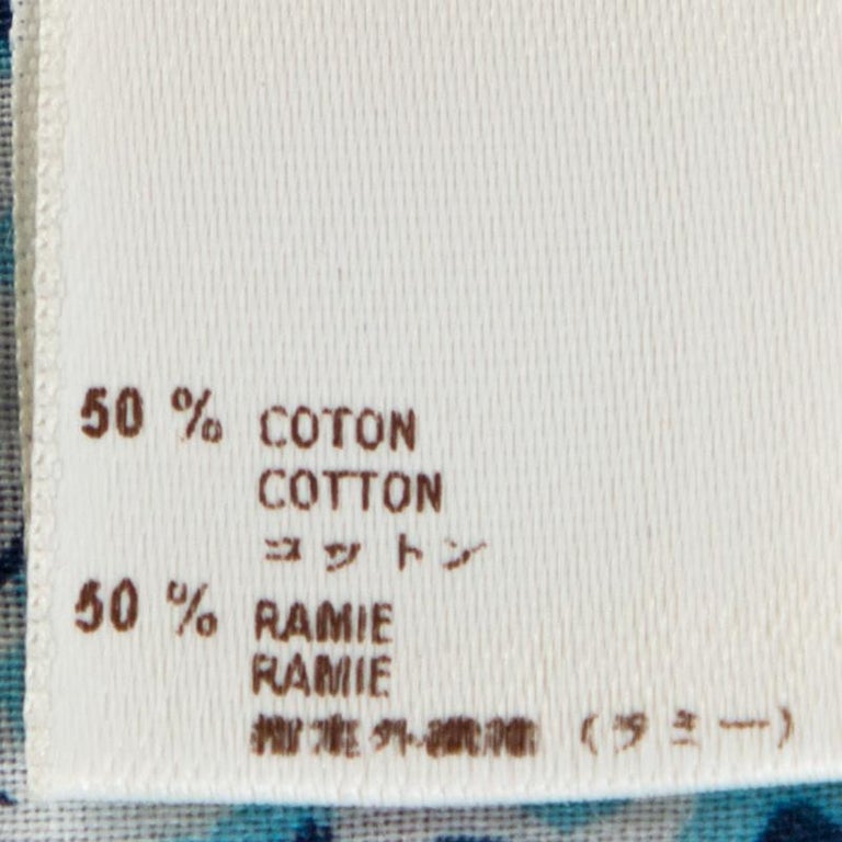 Louis Vuitton Blue Cloud Print Cotton Long Sleeve Shirt S Louis