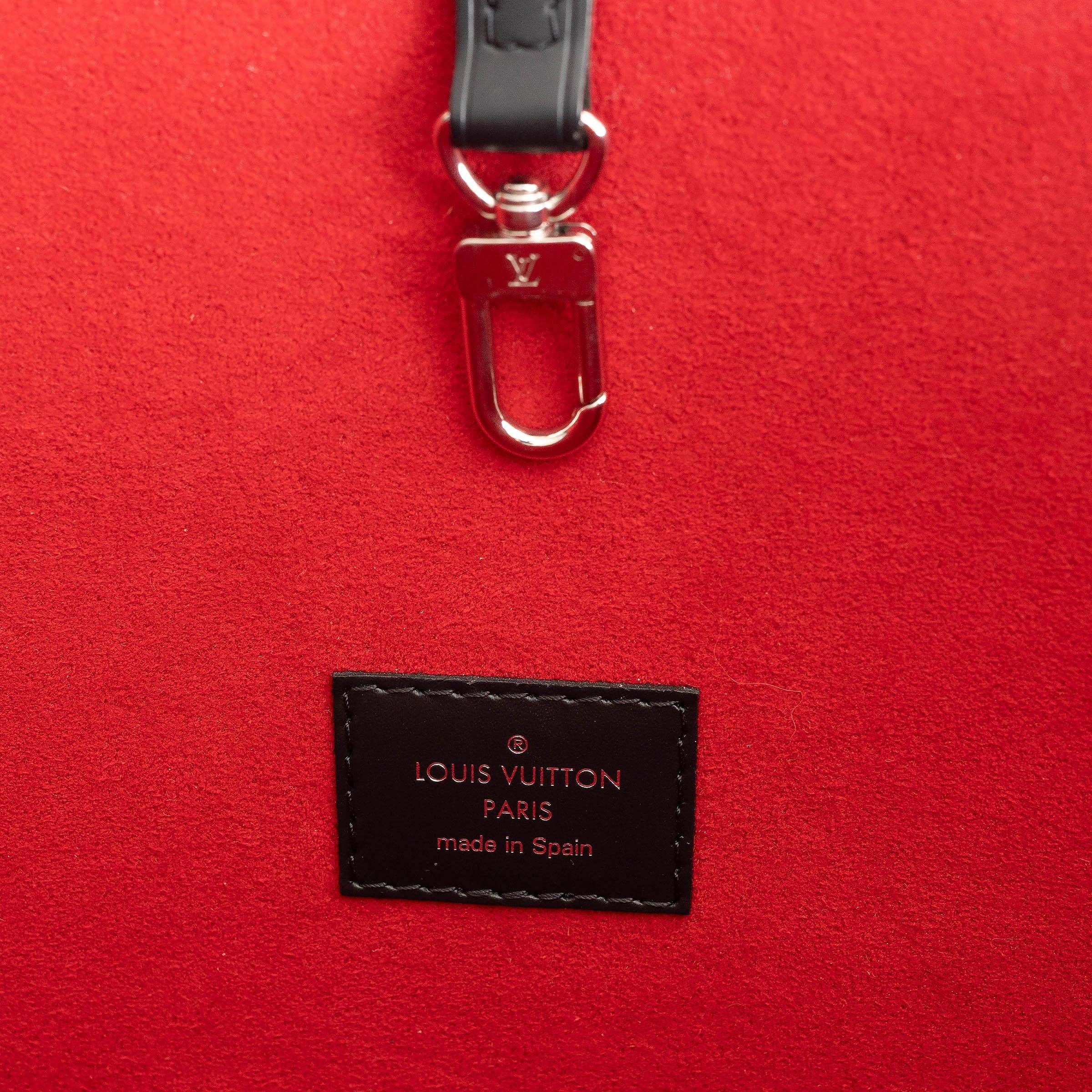 LOUIS VUITTON Weiß Rot Epi Leder NEVERFULL MM Tragetasche im Angebot 3