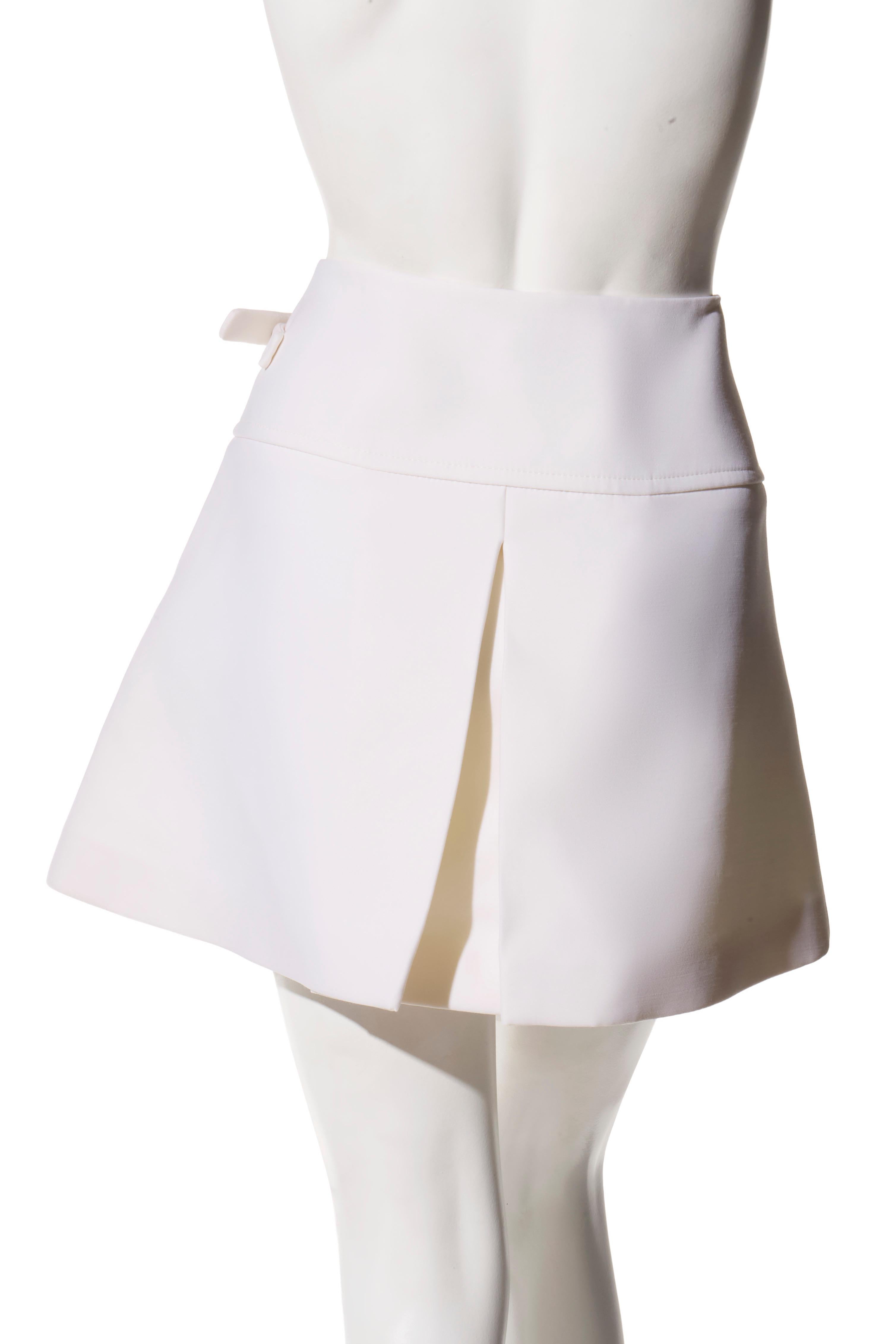 Minijupe A-Line à anneaux blancs de Louis Vuitton, printemps/été 2019 Bon état - En vente à Woodland Hills, CA