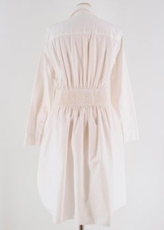 Louis Vuitton White Ruffle Shirt Dress FR 40