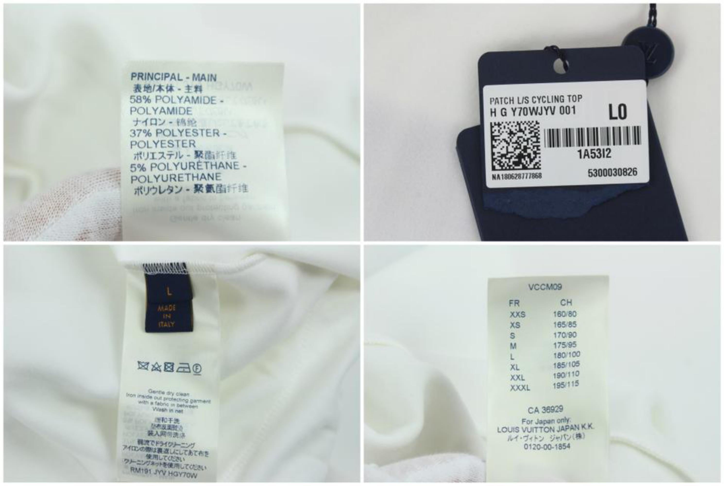 Gray Louis Vuitton White (Runway) Virgil Patch Ss19 Sleeve Zip Up 14lz1023 Jacket For Sale