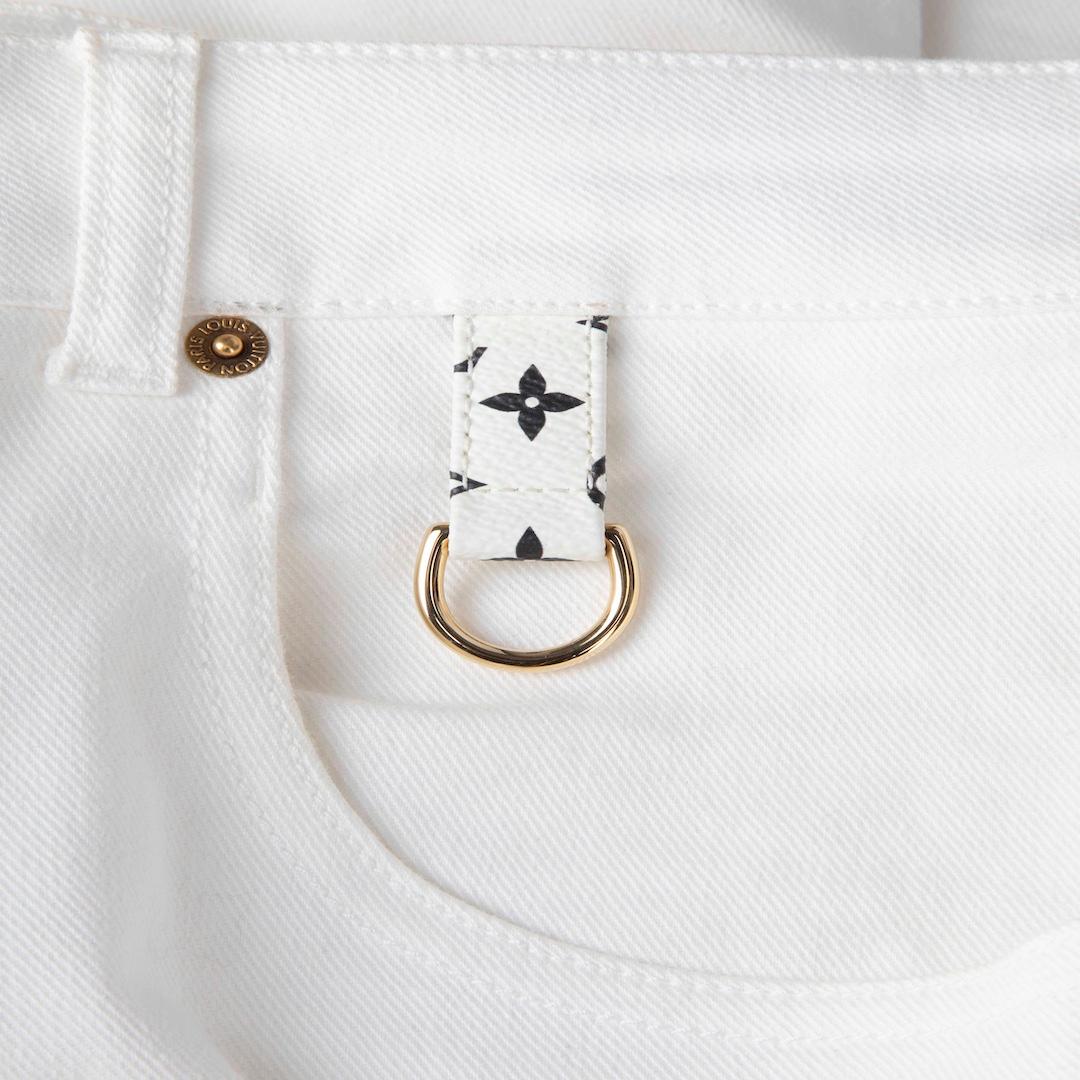 Louis Vuitton White Skinny High Rise Jeans Size XS In Good Condition In London, GB
