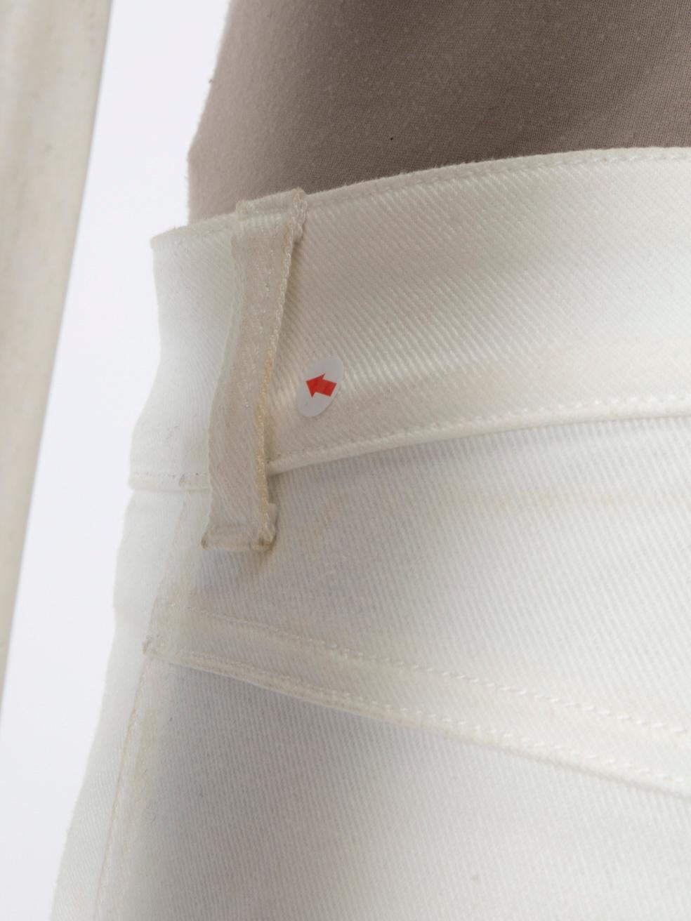 Louis Vuitton White Skinny High Rise Jeans Size XS 1