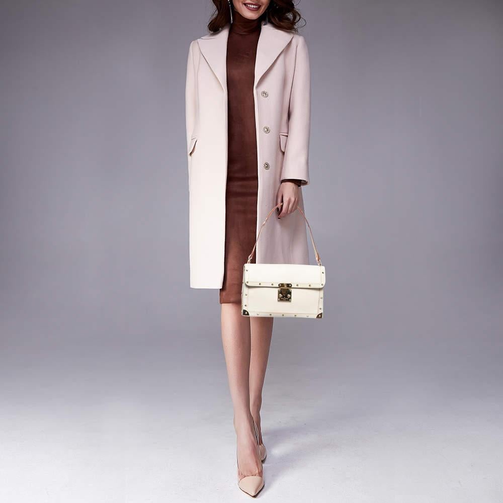 Louis Vuitton White Suhail Leather L'Aimable Bag In Good Condition In Dubai, Al Qouz 2
