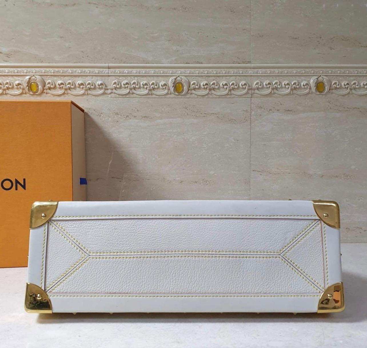 Louis Vuitton Weiß Suhali Le Fabuleux Tasche im Zustand „Gut“ in Krakow, PL