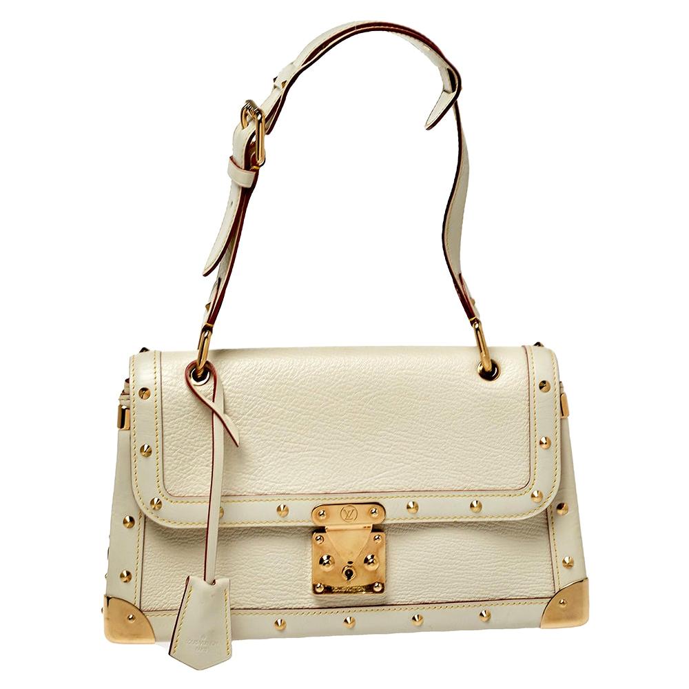 Louis Vuitton White Suhali Leather L��’Aimable Bag