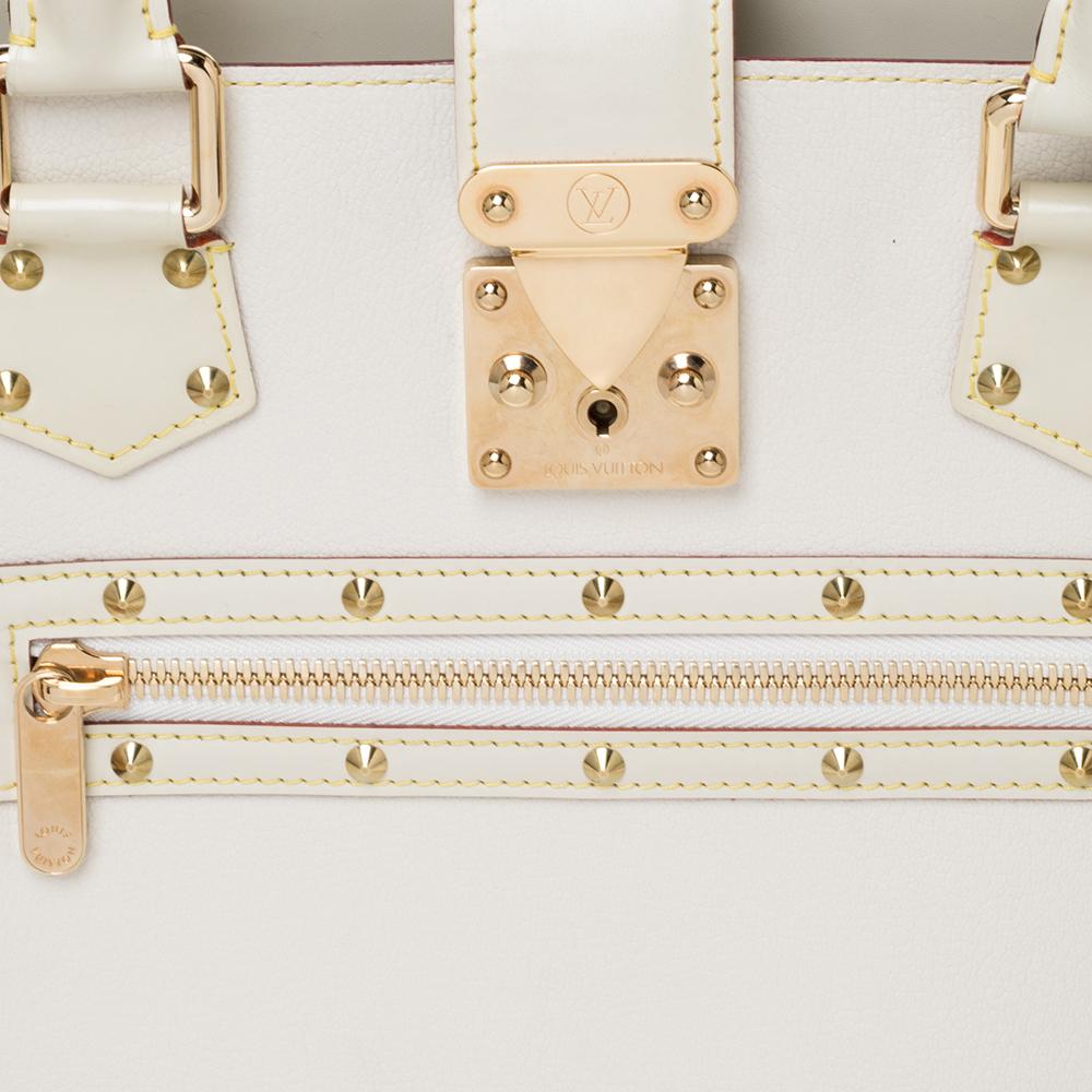 Louis Vuitton White Suhali Leather Le Fabuleux Bag 4