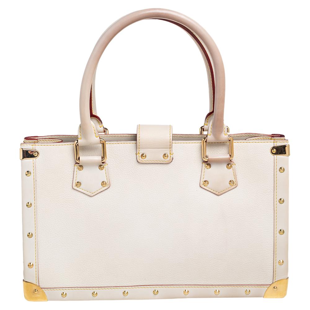 Louis Vuitton White Suhali Leather Le Fabuleux Bag 4