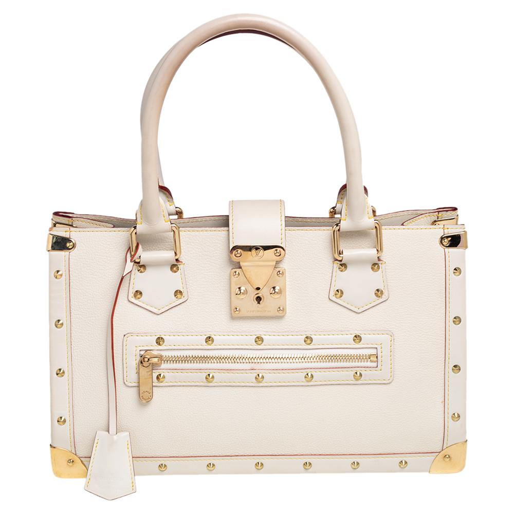 Louis Vuitton White Suhali Leather Le Fabuleux Bag 5