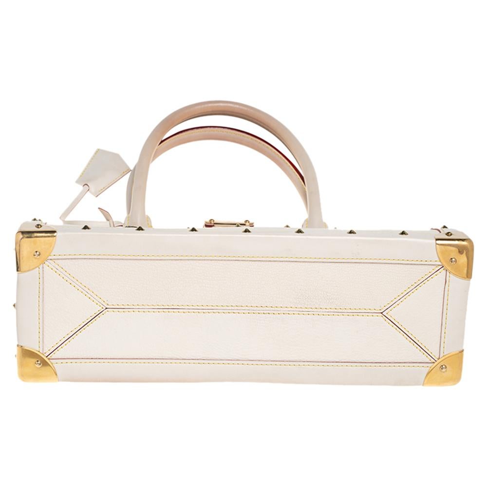 Louis Vuitton White Suhali Leather Le Fabuleux Bag 8