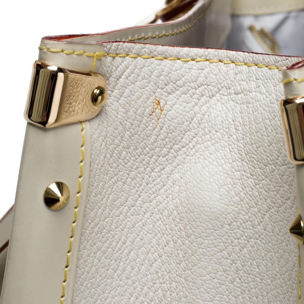 Women's Louis Vuitton White Suhali Leather Le Fabuleux Bag