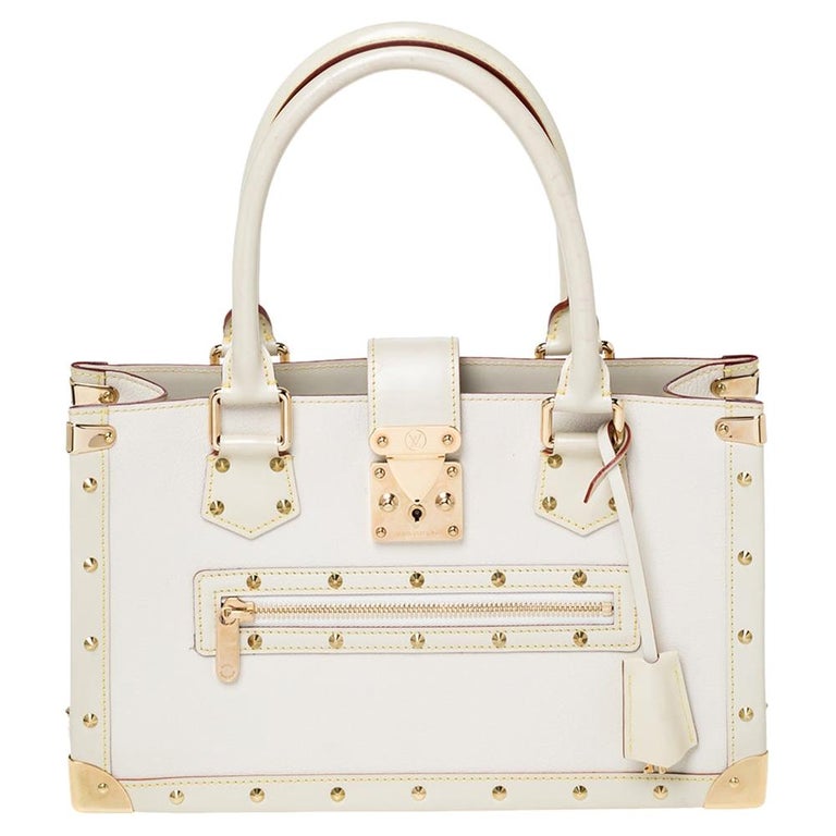 Louis Vuitton White Suhali Leather Le Fabuleux Bag at 1stDibs