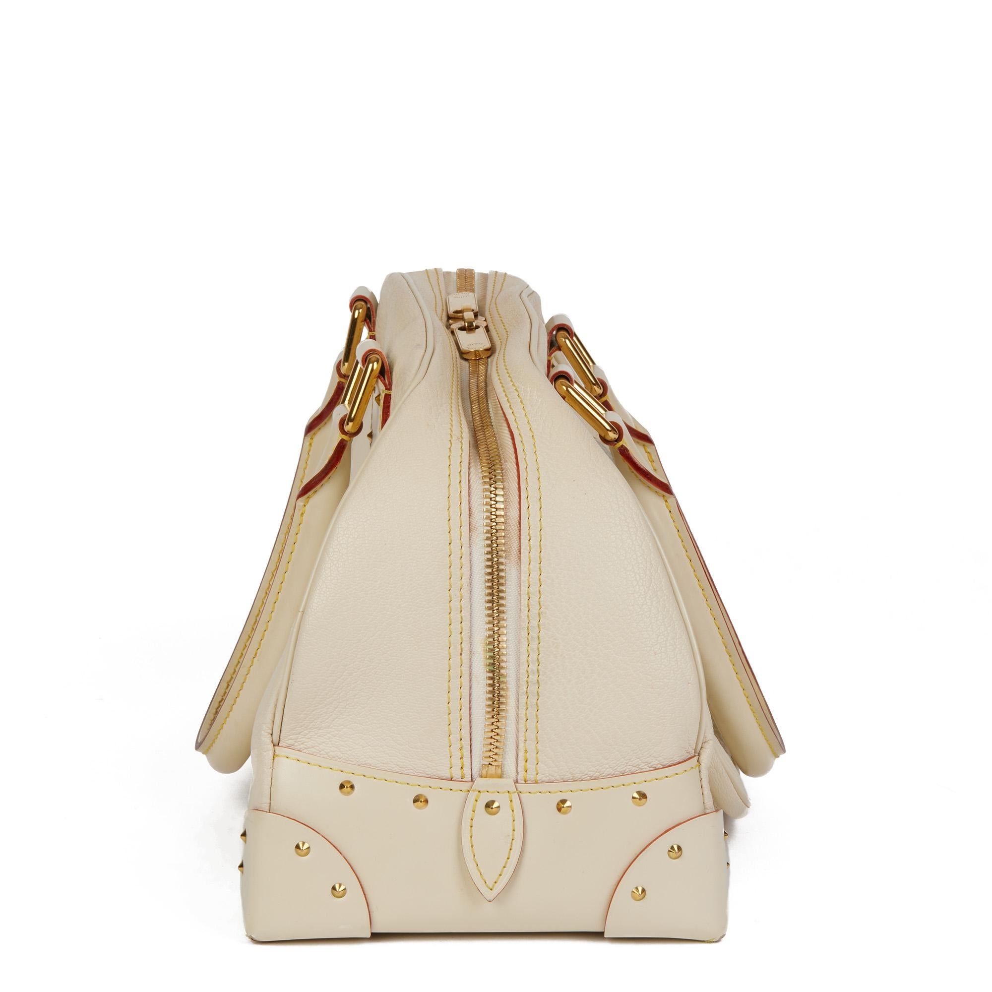 LOUIS VUITTON White Suhali Leather Le Superbe In Good Condition In Bishop's Stortford, Hertfordshire