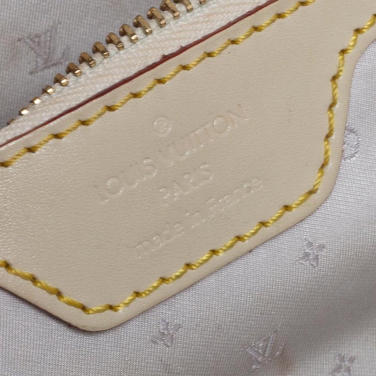 LOUIS VUITTON Suhali White Cream Leather L'Épanoui PM Purse Bag *Fair*