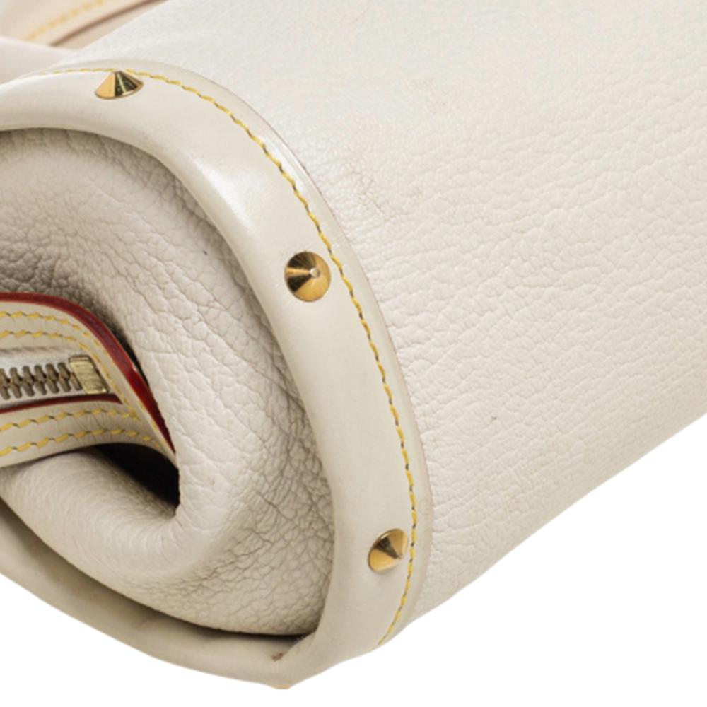 Women's Louis Vuitton White Suhali Leather L'Epanoui PM Bag