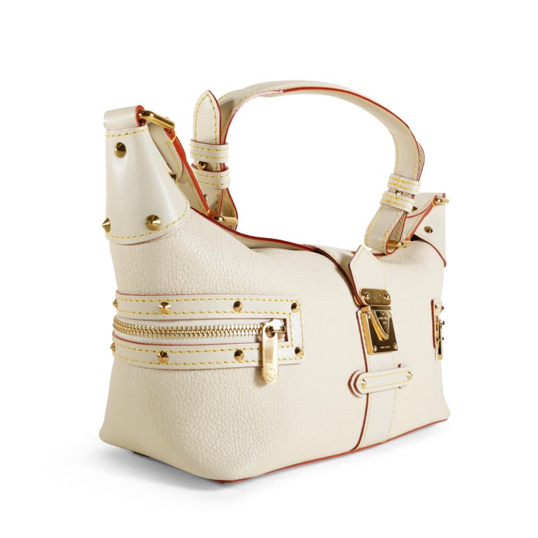 Louis Vuitton White Suhali Leather L'Impetueux Bag at 1stDibs