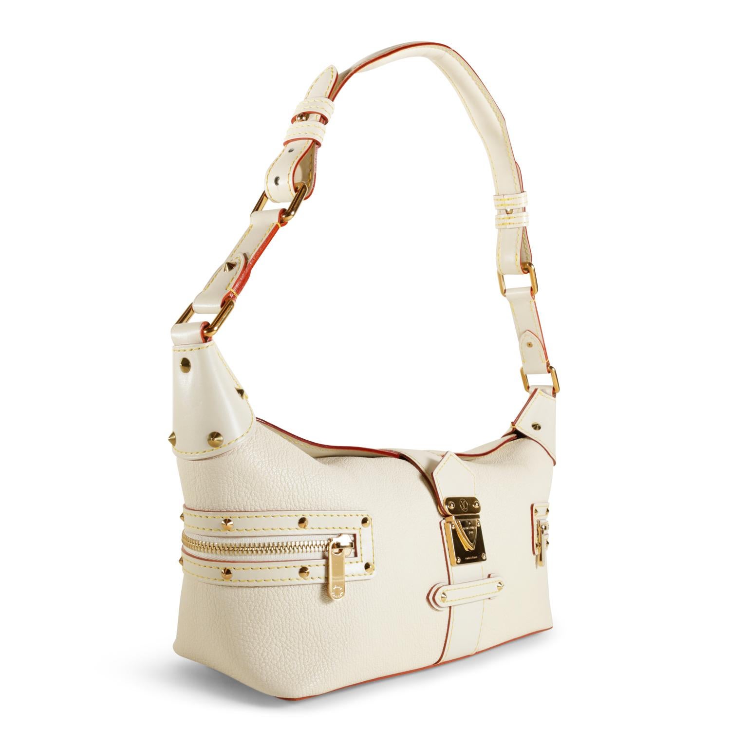 Women's Louis Vuitton White Suhali Leather L’Impetueux Bag