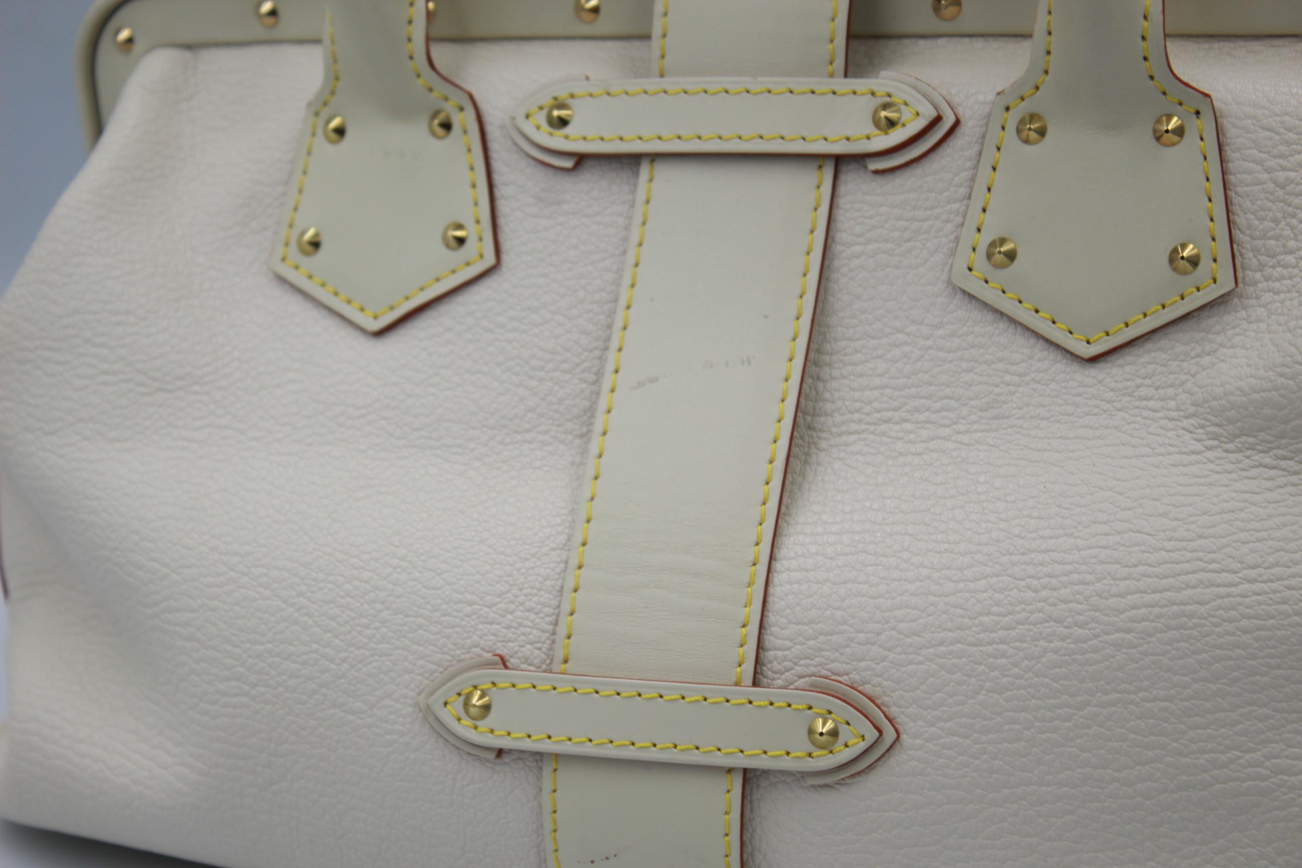 Louis Vuitton White Suhali Leather 
