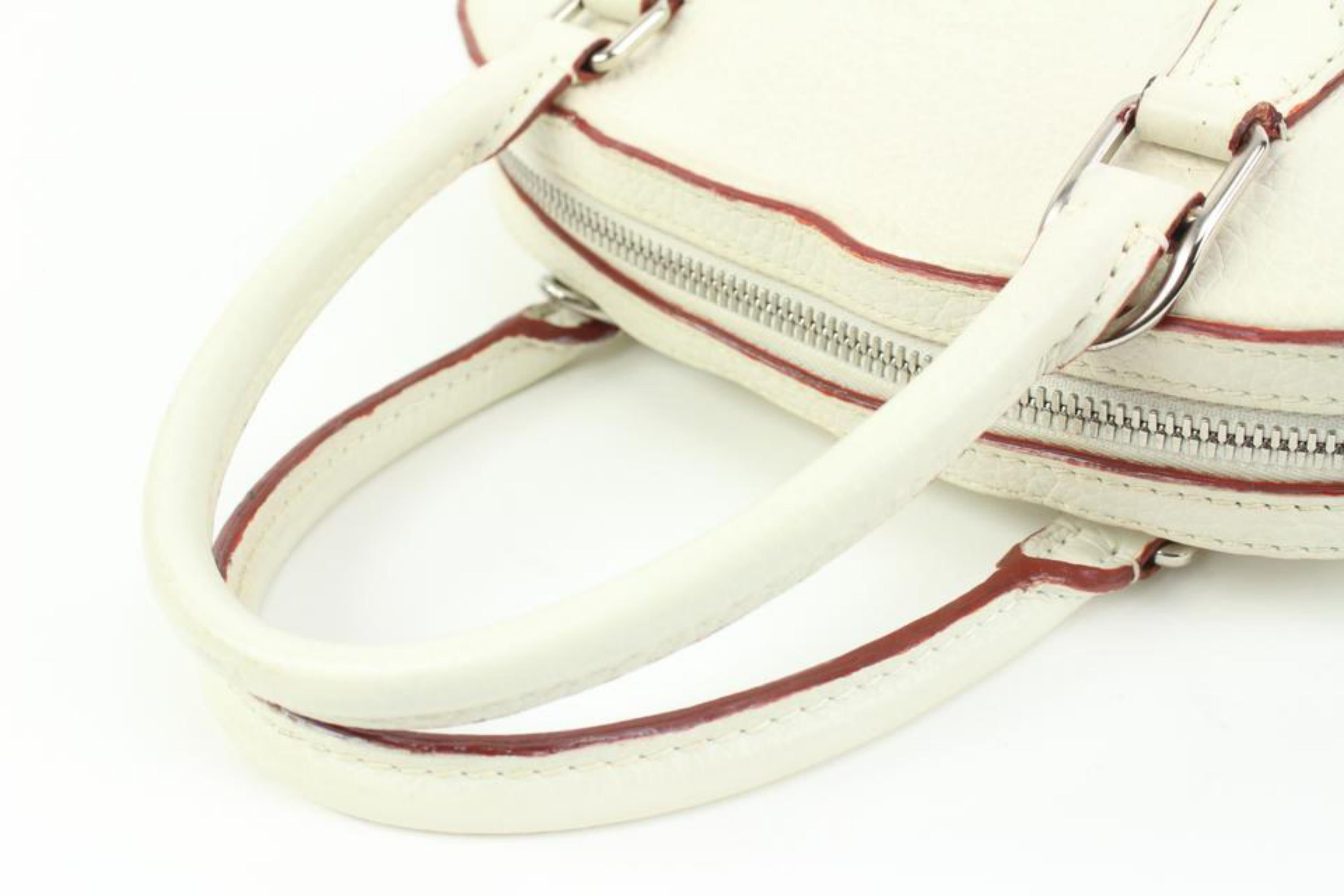 Louis Vuitton White Taurillon Leather Parnassea Alma PPM 76llk322s For Sale 1