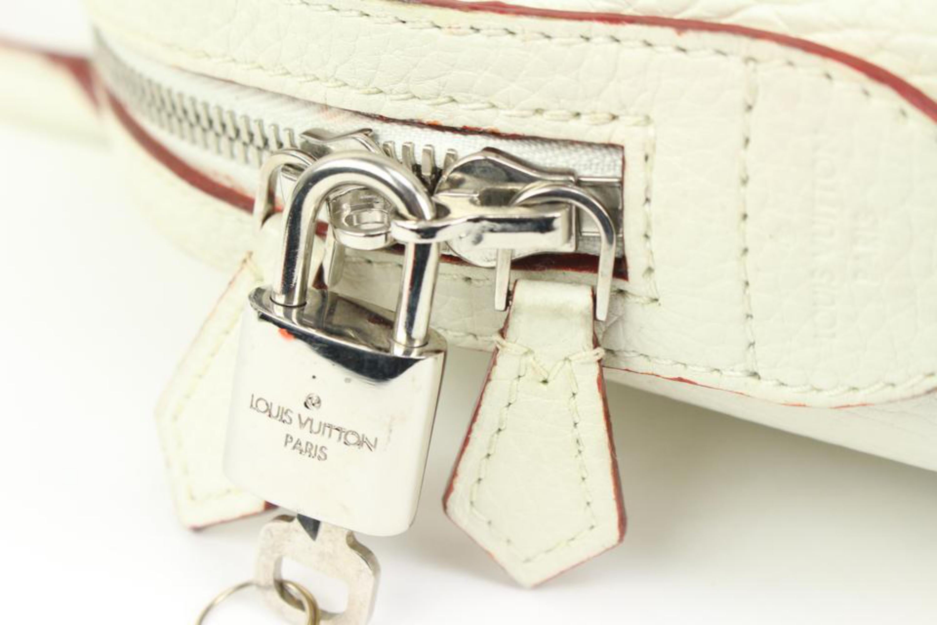 Louis Vuitton White Taurillon Leather Parnassea Alma PPM 76llk322s For Sale 3