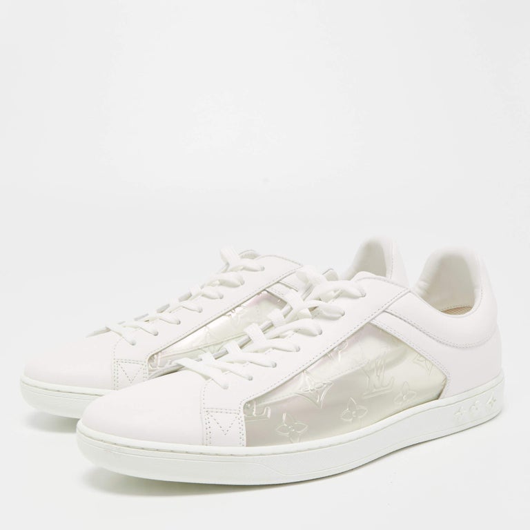 Louis Vuitton White/Transparent PVC and Leather Low Top Sneakers Size 41.5 Louis  Vuitton