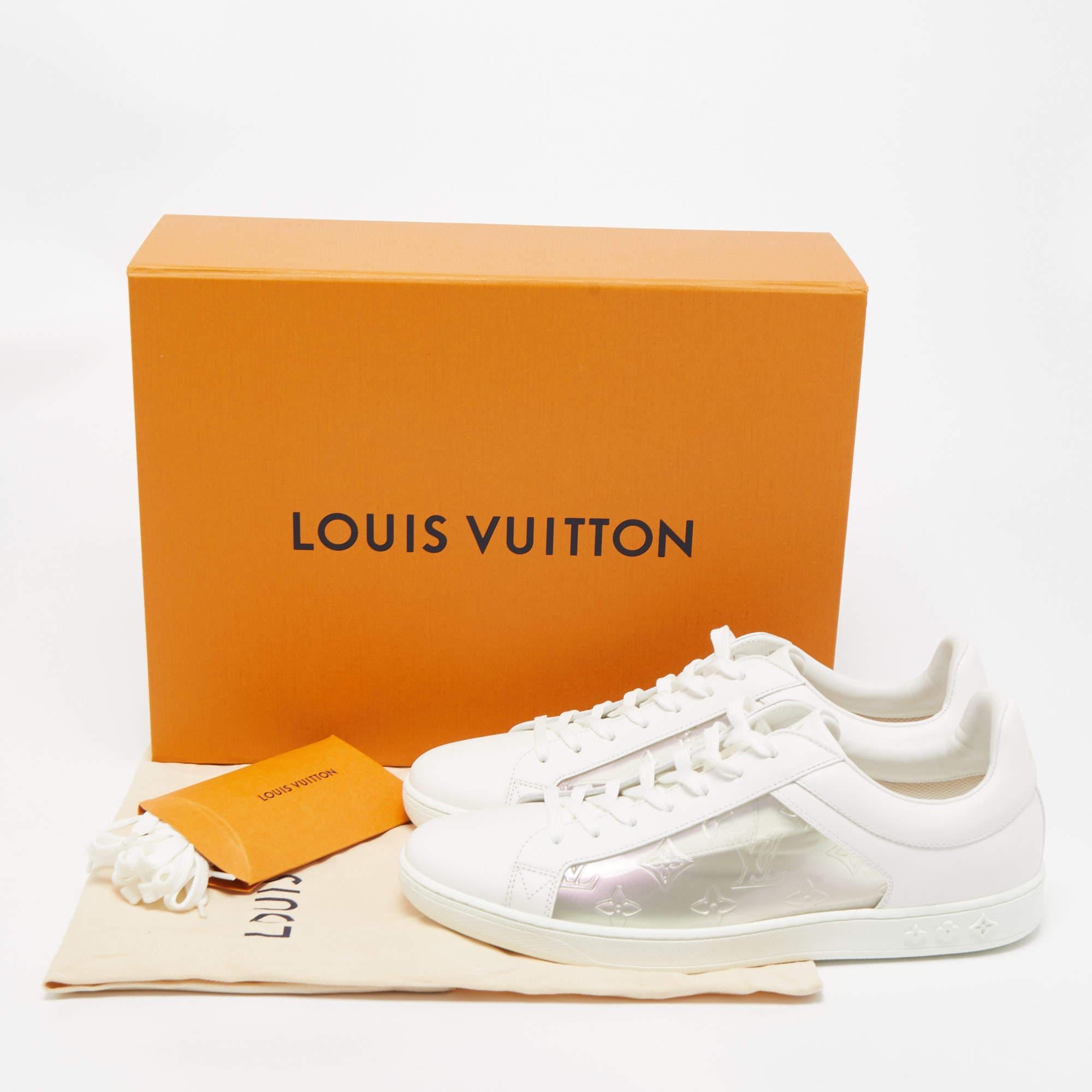 Louis Vuitton White/Transparent PVC and Leather Low Top Sneakers Size 41.5 5