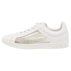 Louis Vuitton White/Transparent PVC and Leather Low Top Sneakers Size 41.5
