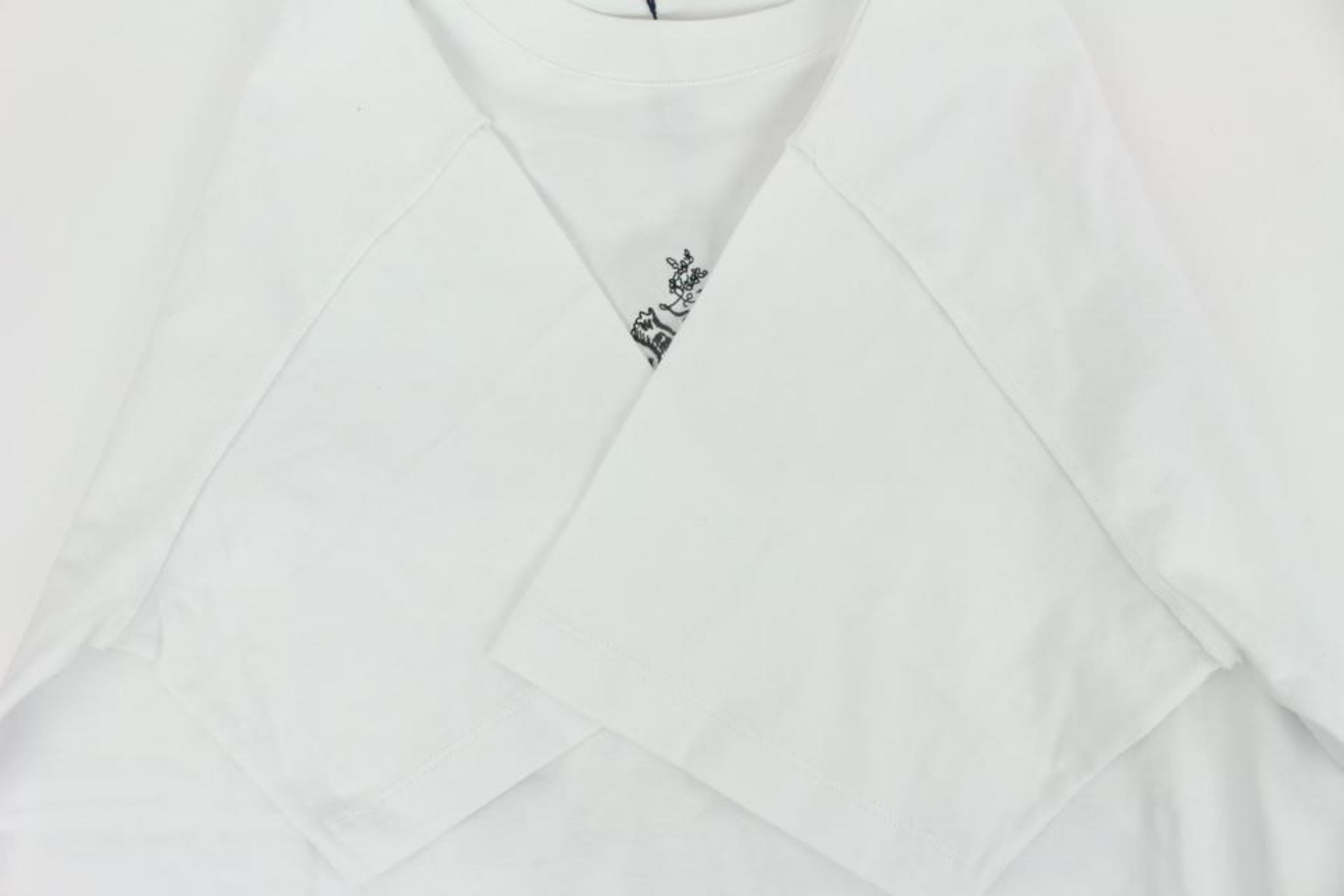 Louis Vuitton White (Ultra Rare) Virgil Abloh Wizard Oz Spiral Tee Shirt 7lz1023 For Sale 3