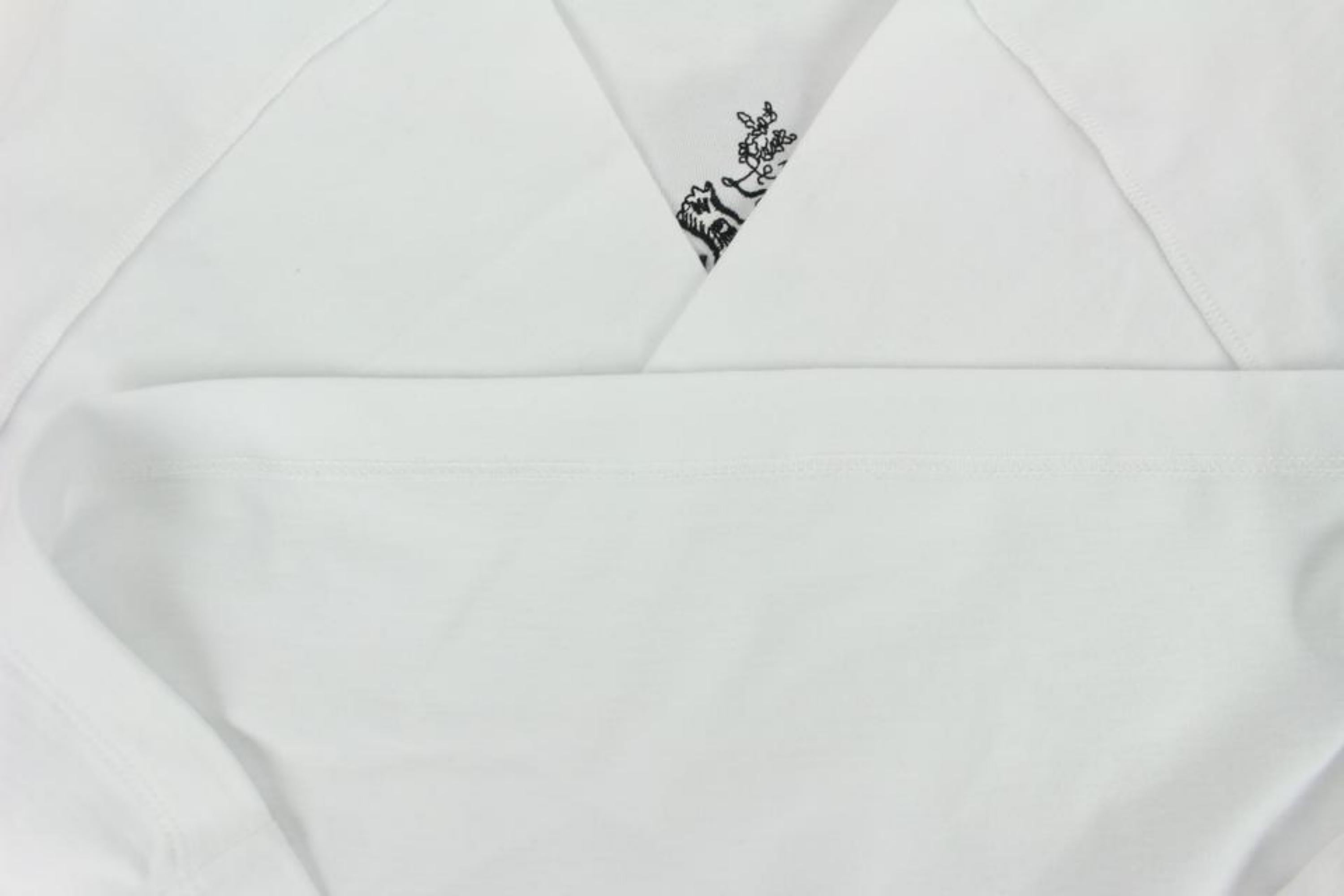 Louis Vuitton White (Ultra Rare) Virgil Abloh Wizard Oz Spiral Tee Shirt 7lz1023 For Sale 4