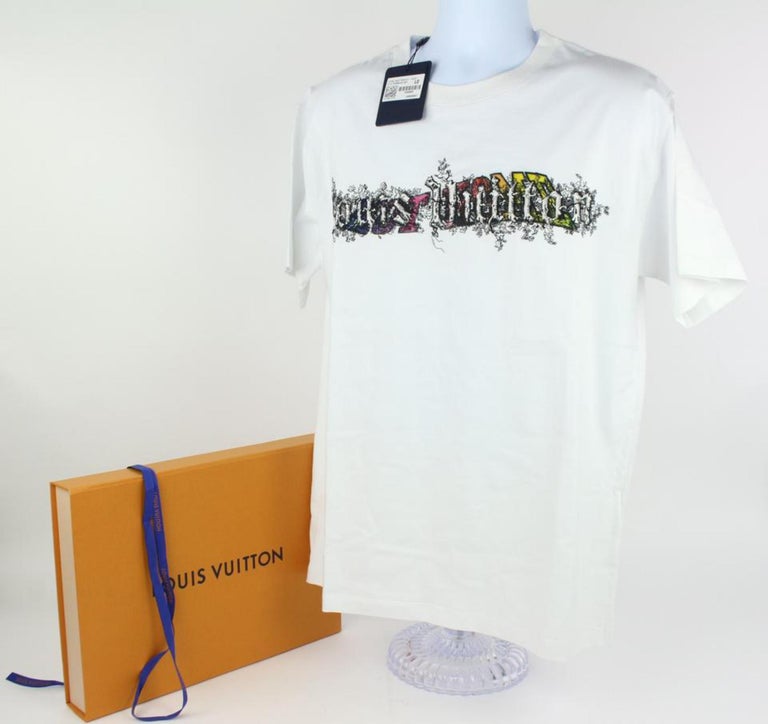 Louis Vuitton White (Ultra Rare) Virgil Abloh Wizard Oz Spiral Tee Shirt  7lz1023 For Sale at 1stDibs