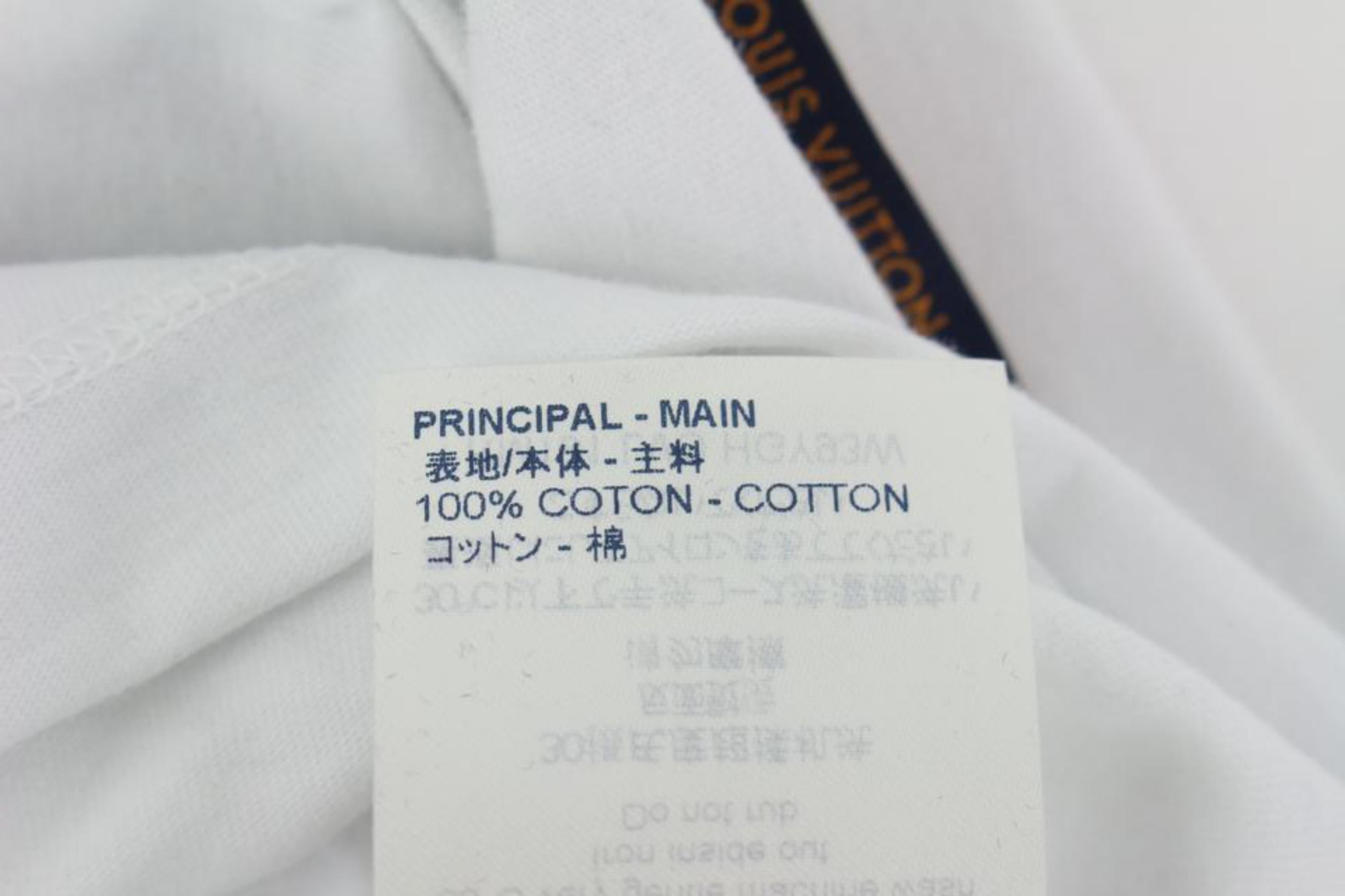 Women's Louis Vuitton White (Ultra Rare) Virgil Abloh Wizard Oz Spiral Tee Shirt 7lz1023 For Sale