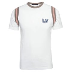 Louis Vuitton White Varsity Print Cotton Aloha T-Shirt S