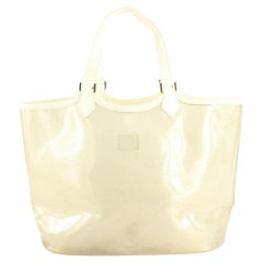 Louis Vuitton White Vinyl Epi Plage Leather Lagoon Bay 18lz510s